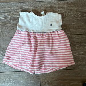 Obaibi Baby Pink White Stripe Sleeveless Tunic/Dress EU Boutique